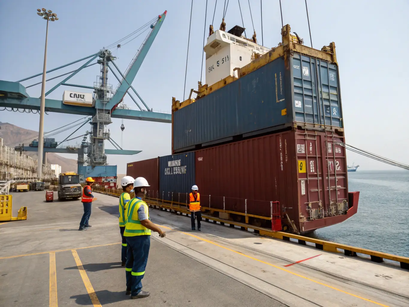 A photograph of a cargo ship loaded with Green River's biomass wood pellets, ready for global distribution, emphasizing the company's international reach.