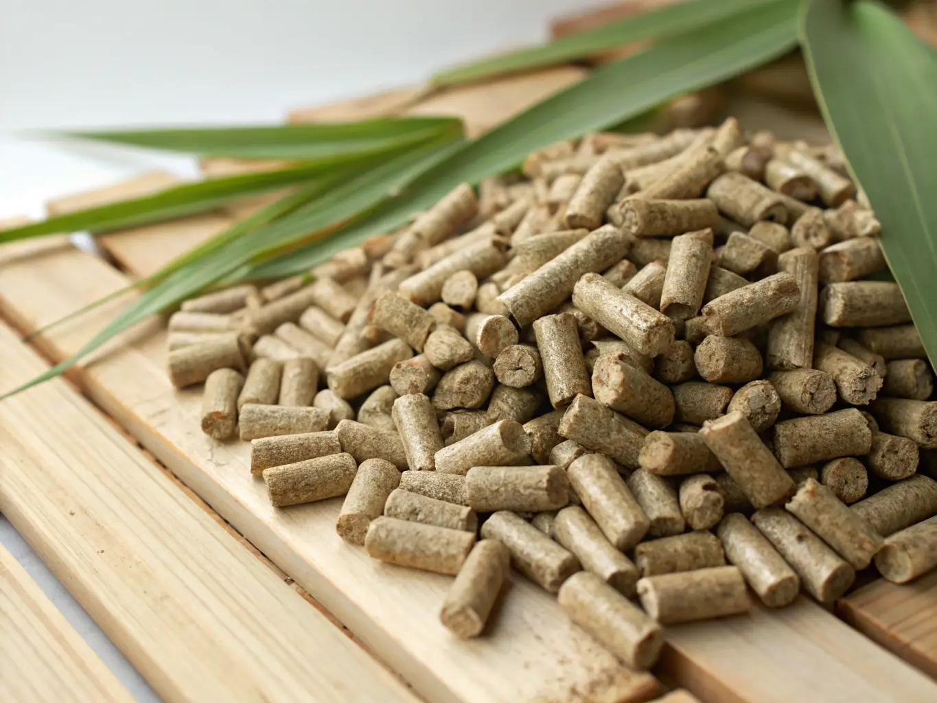 A close-up shot of Green River's bedding pellets demonstrating their high absorbency by quickly soaking up spilled liquid, highlighting their effectiveness in maintaining a dry and comfortable environment for animals.
